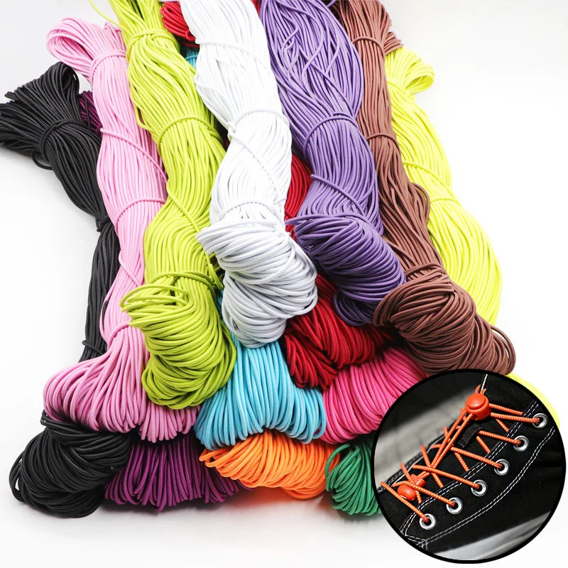 

2mm Elastic Band Colorful Round Hair High-Quantity Headbands Elastic Rope Rubber Band Elastic Line DIY Sewing Accessory 5yards