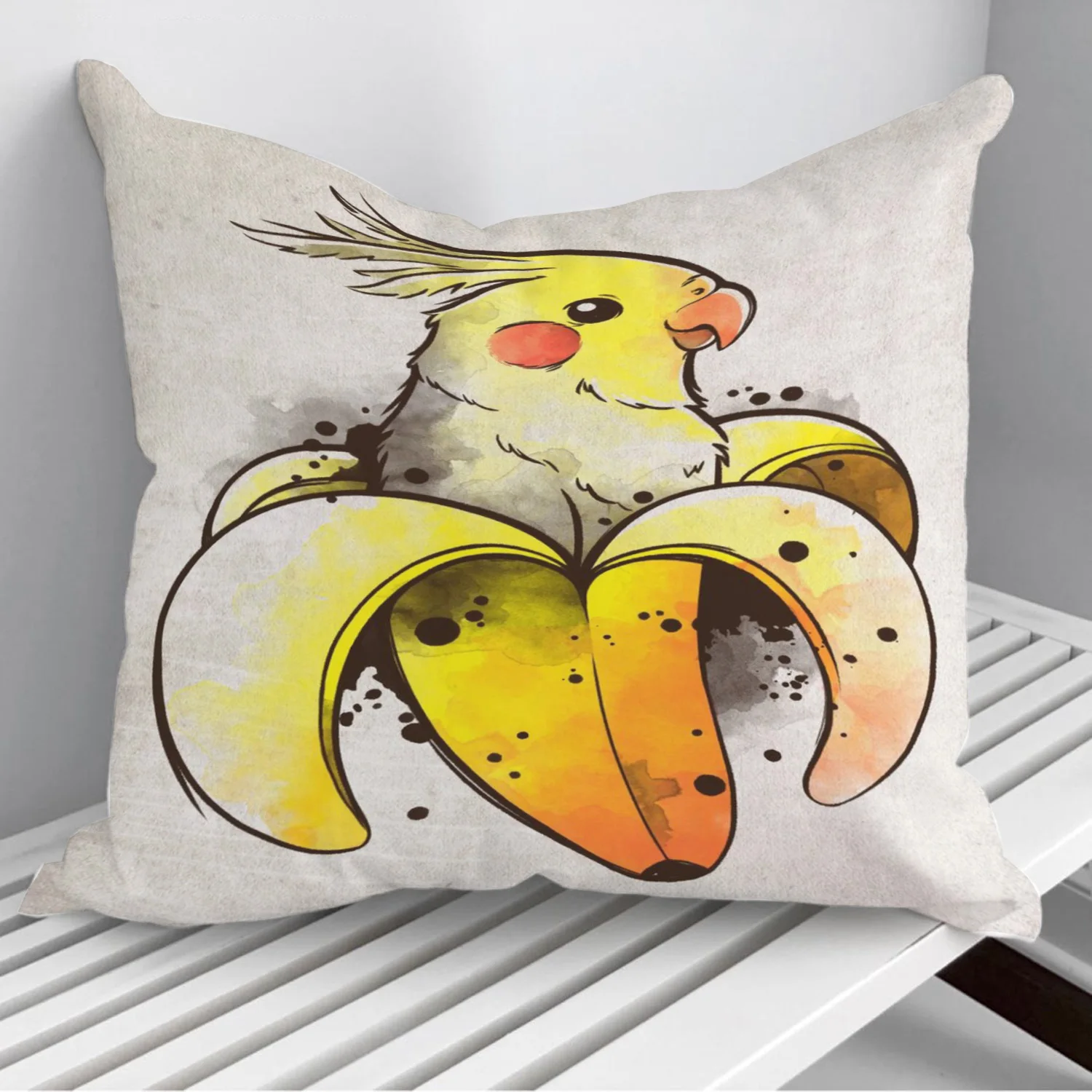 

banana parrot Throw Pillows Cushion Cover On Sofa Home Decor 45*45cm 40*40cm Gift Pillowcase Cojines Dropshipping