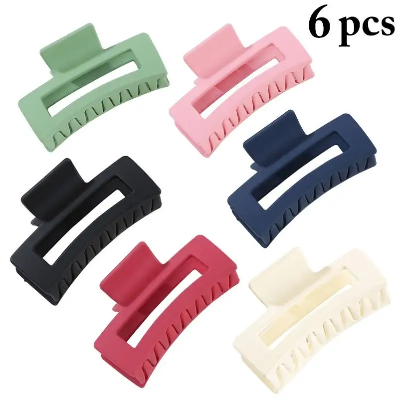 

6 шт. модные заколки для волос акриловые полые волосы улов женщин заколка для волос, "конский хвост", зажимы для нарисованной длинноволосой д...