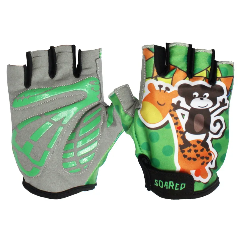 Children Cycling Gloves Half Finger Breathable Soft Anti-sweat Handwear Outdoor Fitness Safety Sportswear For Balance Bike* | Спорт и