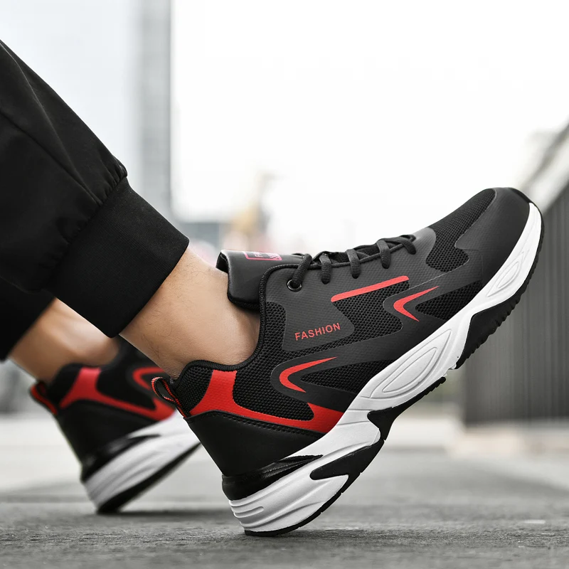 Sneakers Men Mesh Breathable Running Sport Shoes 48 Large Size Light Soft Thick Male Shoes Walking Jogging Sneakers Zapatos