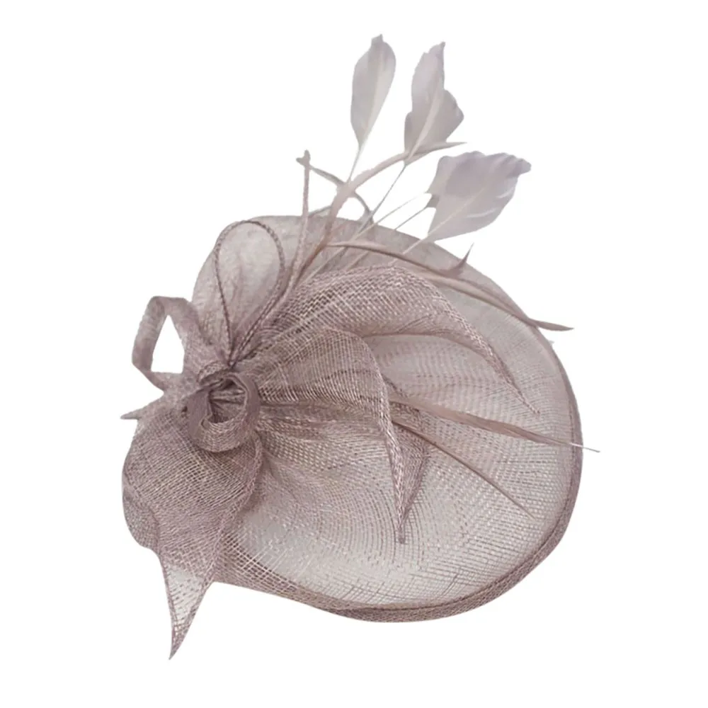 Женская модная свадебная сетчатая шляпа Вуалетка с сетчатыми лентами и перьями