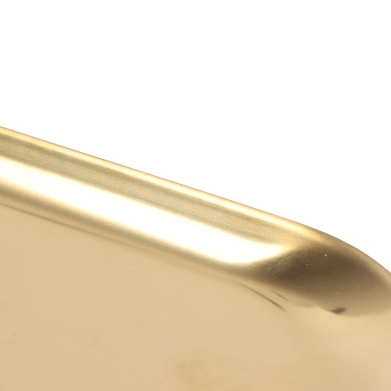 Золотые овальные тарелки из нержавеющей стали в скандинавском стиле лоток для