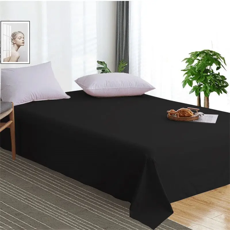 

LAGMTA 1Pc Thick 100% Cotton Flat Sheet Solid Color High Quality Bed Sheet Various Sizes Can Be Customized