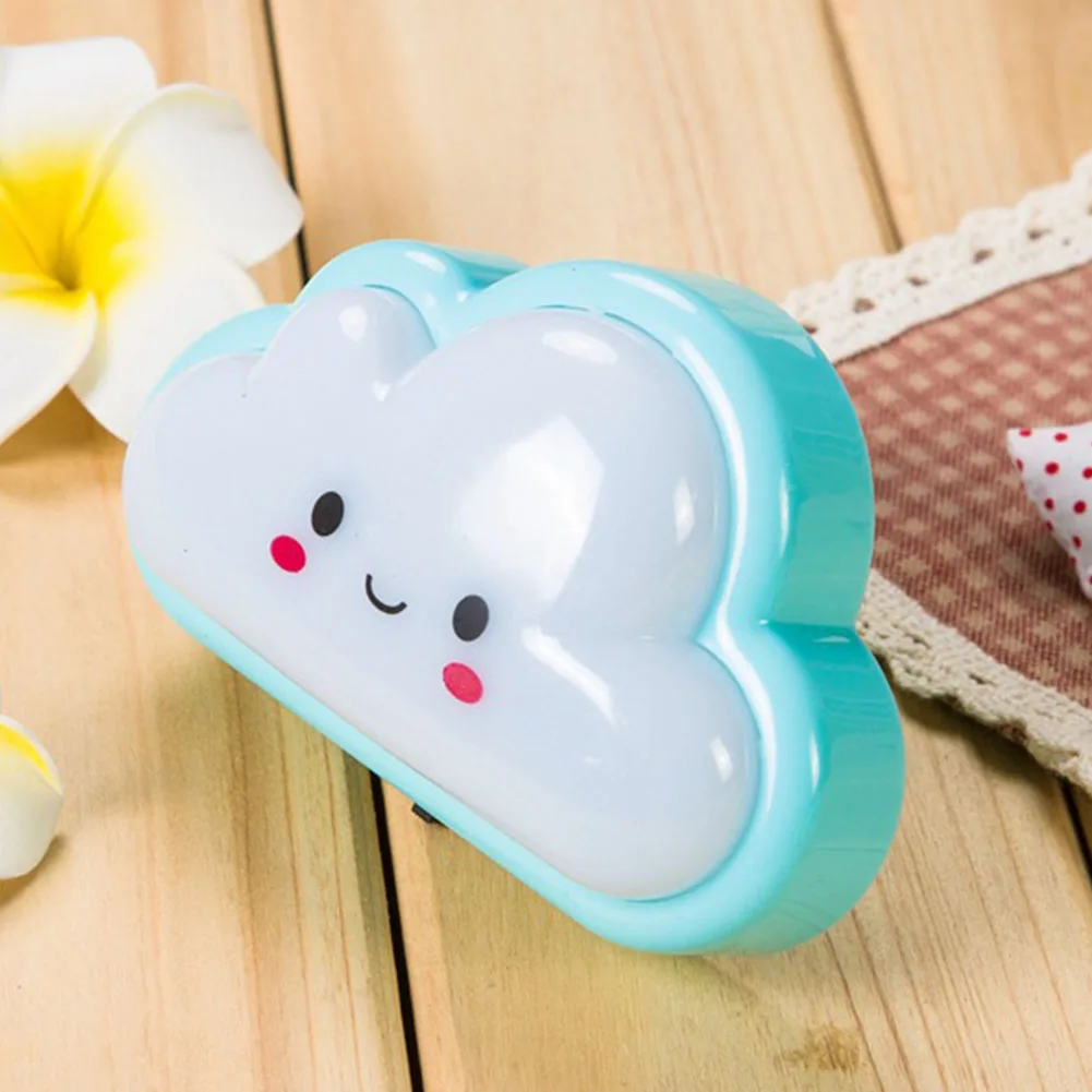

Durable ABS Bulb Baby Kids Bedroom Button Cute Cloud Shape Cartoon Mini Socket Bedside Lamp Night Light Wall Plug Cute lamp