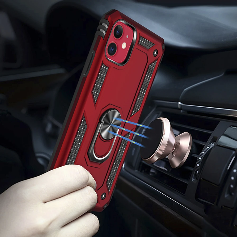 Metal Ring Case For Moto One Zoom Pro Action Vision Macro Hyper E6 Play G6 G7 Plus Z4 E5 G8 G Stylus Armor Holder Cover | Мобильные