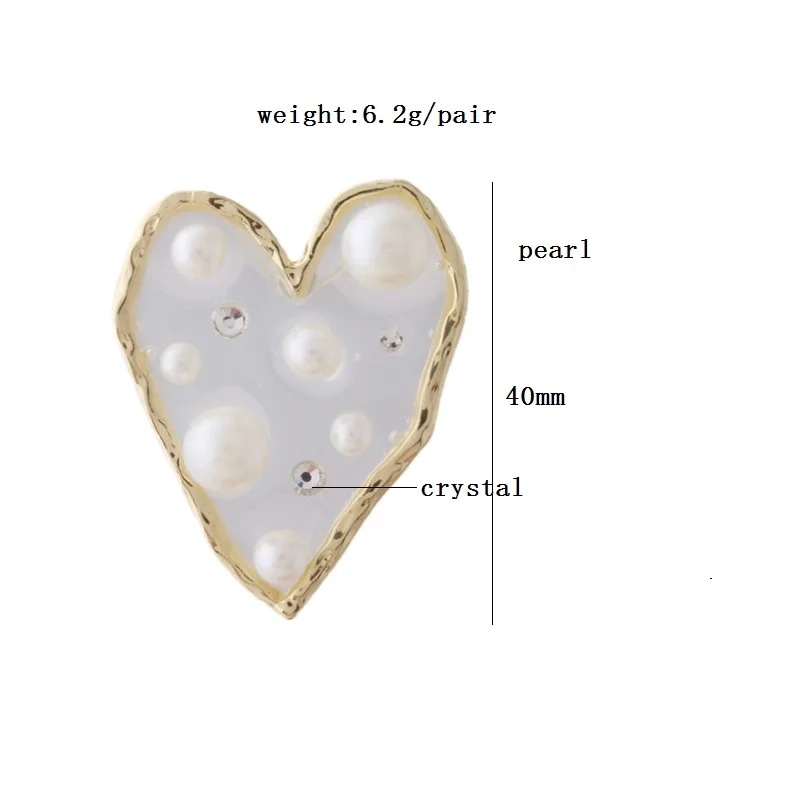 NeeFuWoFu серьги в виде сердца звезды натуральный жемчуг модные капли для ушей Прямая
