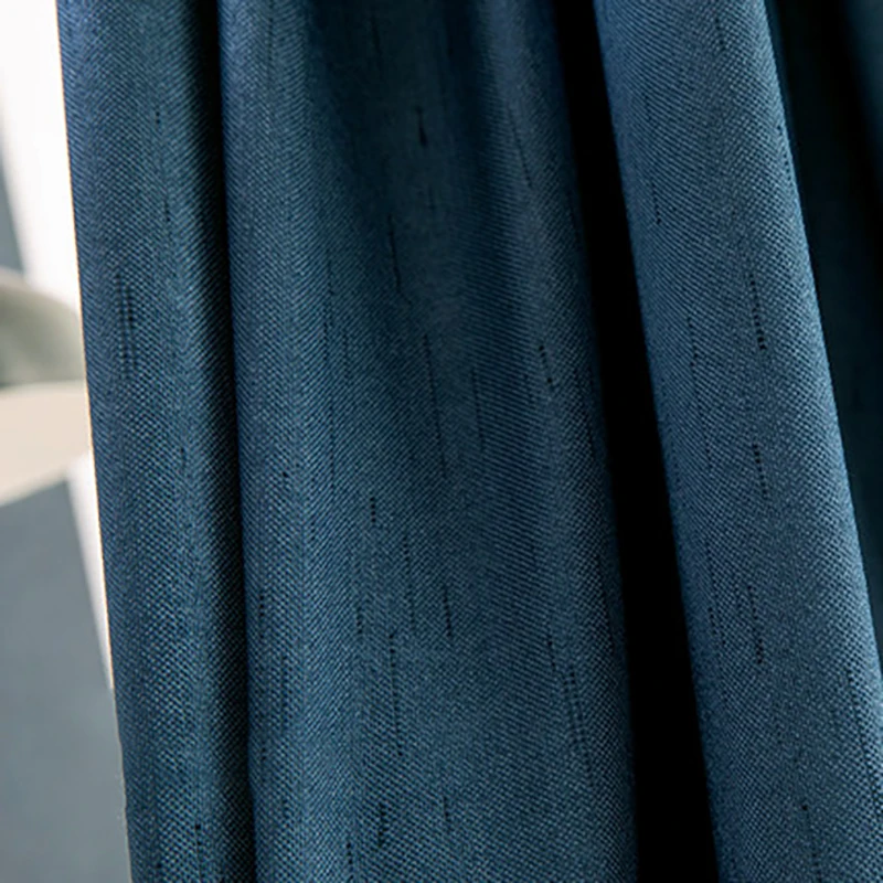 Затемняющие шторы для гостиной льняные однотонные нордические современные