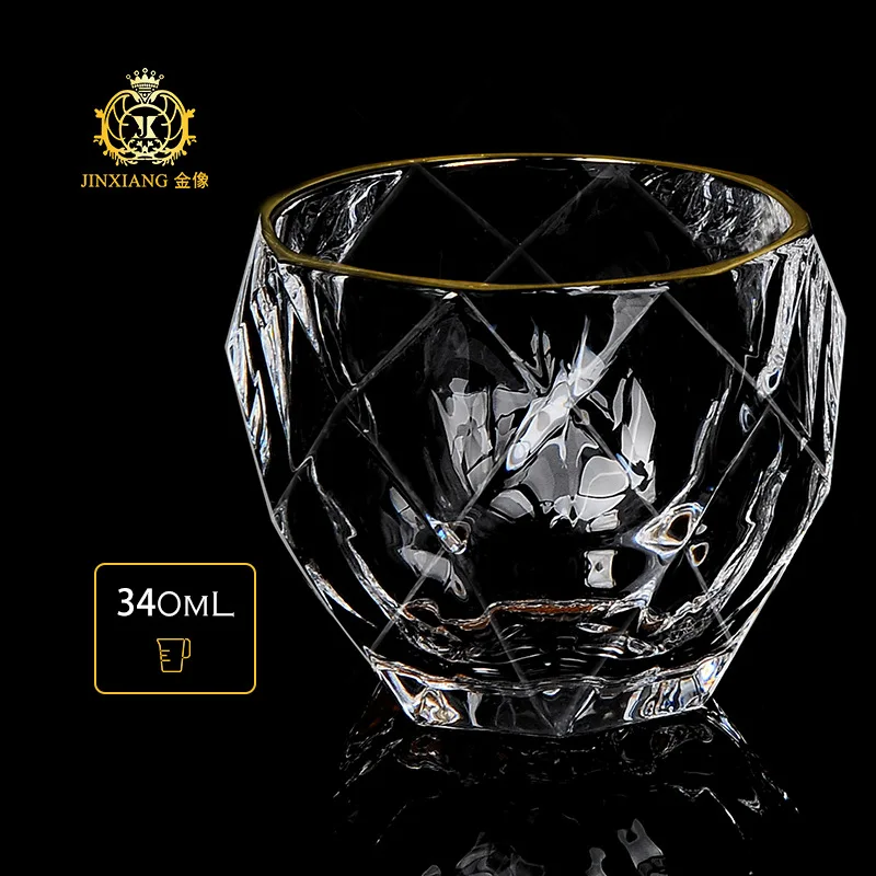 

2 Pcs set high quality fashion home bar lead-free whiskey glass cups 200827-10