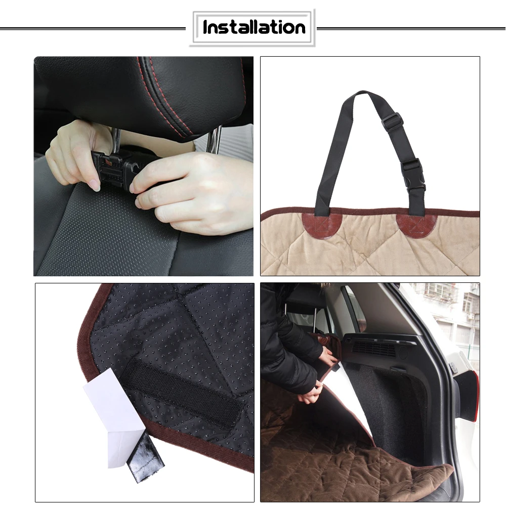 Luxury Water Resistant Non-skid Pet Backseat Trunk Cover Dog Cat Puppy Safety Rear Bench Seat Protector Quilted Mat for Cars SUV | Дом и сад