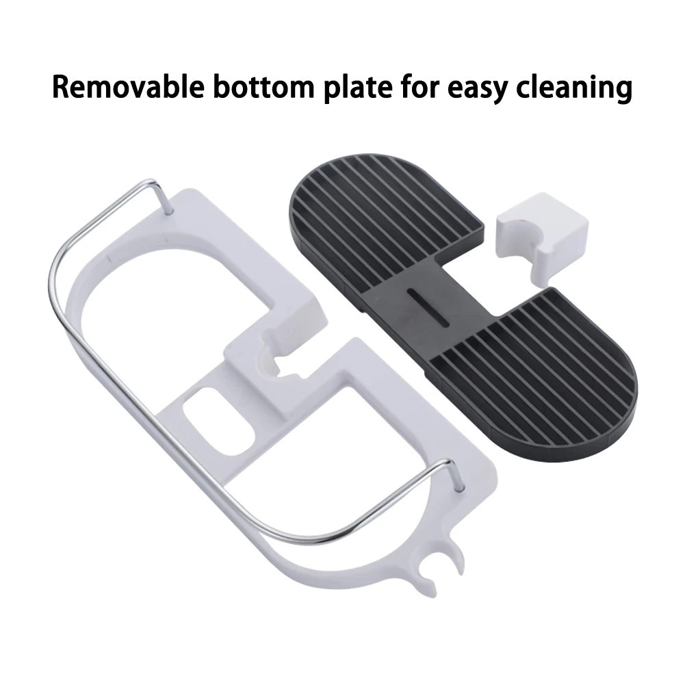 

Practical Bathroom Pole Shower Storage Rack Holder Organizer Bathroom Shelves Shower Shampoo Tray Single Tier Shower Head Holder