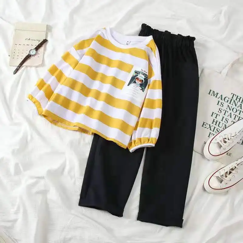 Женская новая Корейская футболка с длинным рукавом модная шикарная Повседневная