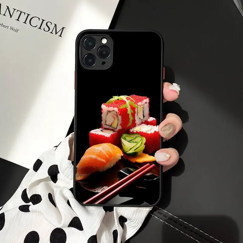 

cuisine sushi fashion Japanese cartoon Phone Case matte transparent For iphone 7 8 11 12 plus mini x xs xr pro max cover