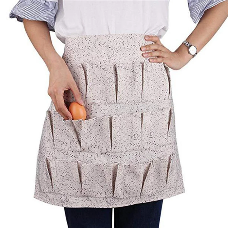 

Farmhouse Farm Home Waterproof Aprons Women Pockets Egg Collecting Apron Chicken With Pockets Kitchen Apron