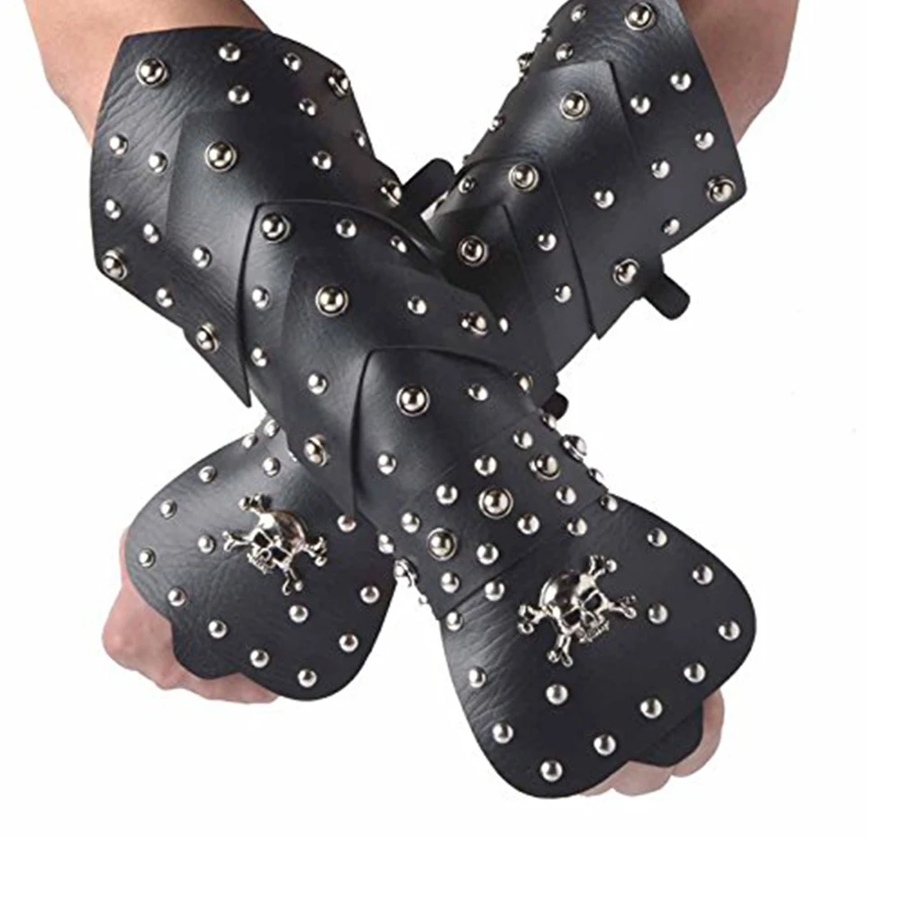 HZMAN черная кожа боевые искусства предплечья гвардии/гаунтле рука Броня с