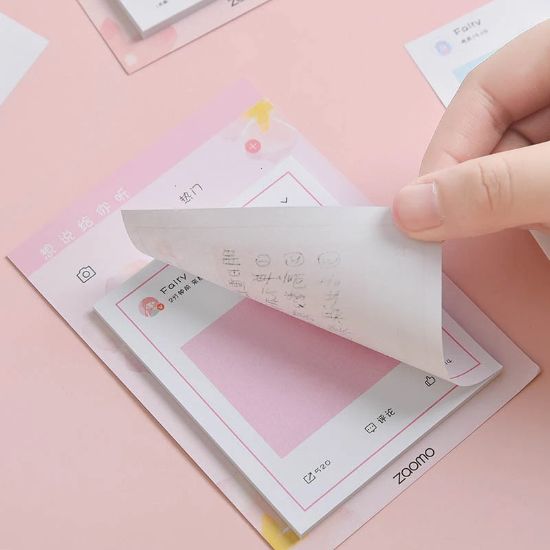 Creative Colorful Memo Pad Kawaii Adhesive Sticky Notes Writing Office Planner Notepad Cute Stationary School Supplies 02166 | Канцтовары