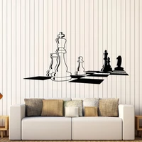 vinyl wall decal chess chessboard black white intellectual game wall stickers bedroom living room home decoration art mural m103