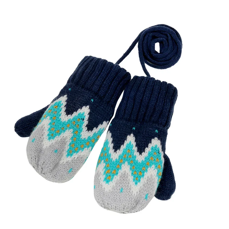 Only gloves Зимний детский шарф, шапка и наборы с перчатками, детская шапка со снежинками и шарфом из мультфильма, теплые бархатные шапочки - Цвет: Only gloves