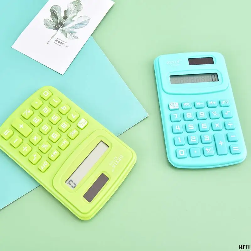 Портативный цветной мини-калькулятор с 8-значным дисплеем для дома школы офиса