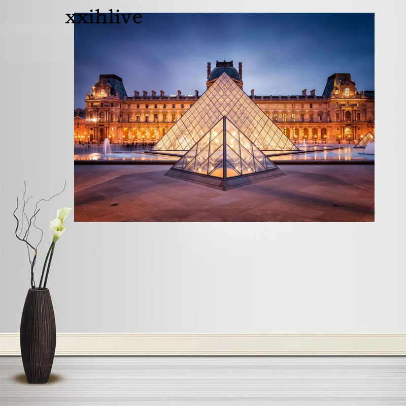 

Custom French Landscape Silk Cloth Canvas Poster Home Decoration Wall Art Fabric Poster Print 20x30cm,27x40cm,30x45cm,40x60cm