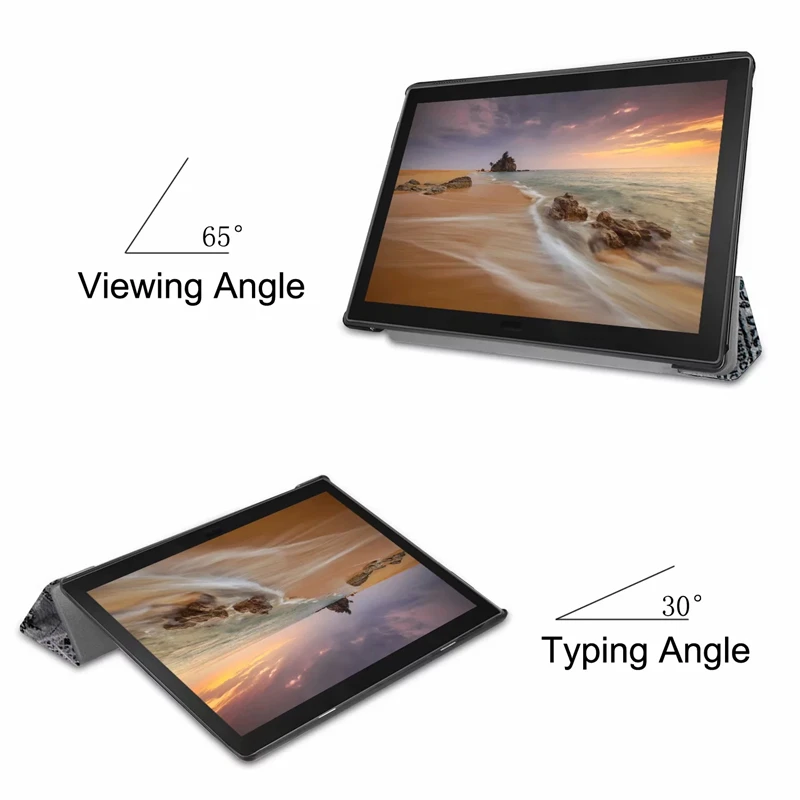 Ultra Slim Lightweight Smart Shell Standing Cover with Auto Wake / Sleep Feature for Lenovo Tab E10 10.1'' TB-X104 Tablet |