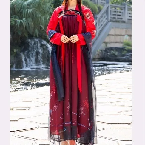 

2020 Hanfu Costume Female Elegant Traditional National Dress Chinese Style Improvement Costumes Tang Dynasty Tang Suit Hanfu