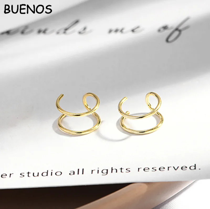 BUENOS No Пирсинг Зажим для ушей C Форма клип на серьги ушные манжеты женские Модные