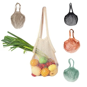 Многоразовая Сетчатая Сумка для мужчин и женщин, экологически чистый хлопковый портативный саквояж для покупок с длинным ремешком, легкий чемоданчик на плечо