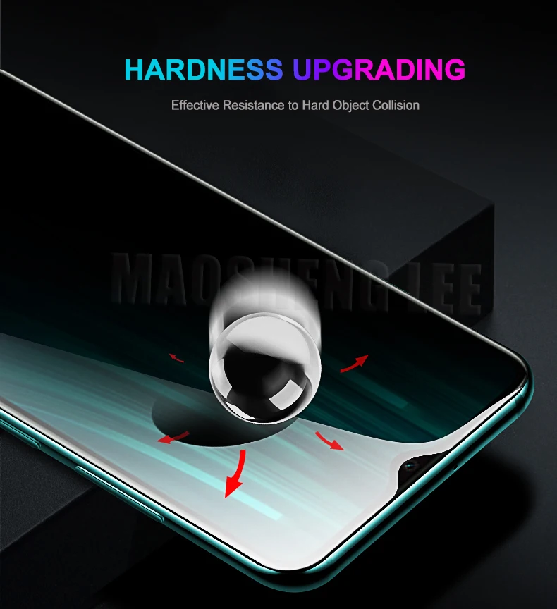 Закаленное стекло с полным покрытием для Xiaomi Redmi Note 8T защита экрана