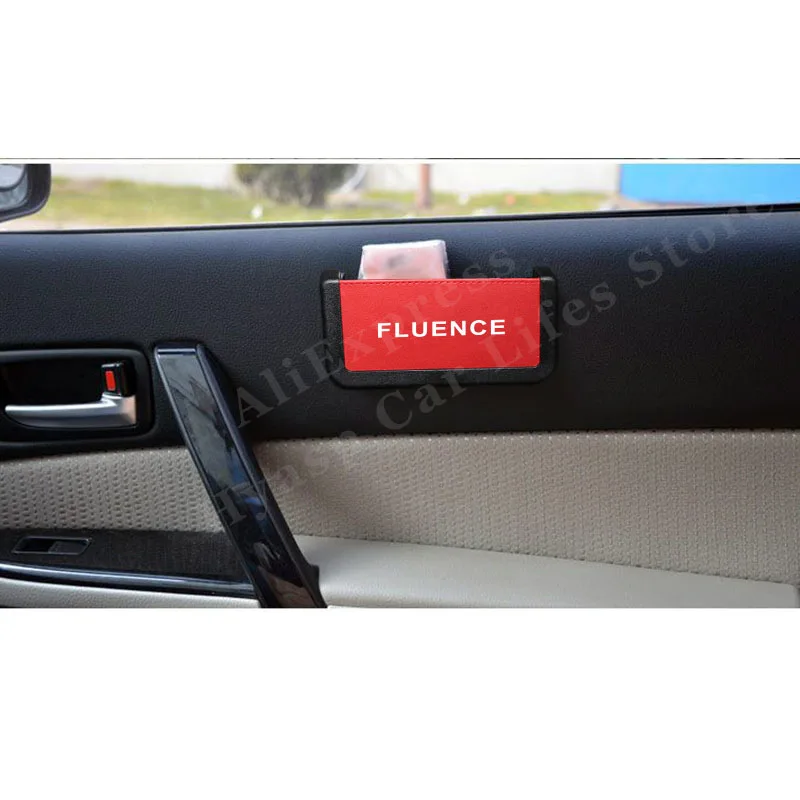 car seat back storage box for renault fluence accessories auto mobile phone sticky box multifunction pu leather interior parts free global shipping