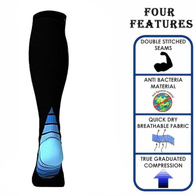 Мужские и женские 10 20 мм рт. Ст. Компрессионные носки с градуированным