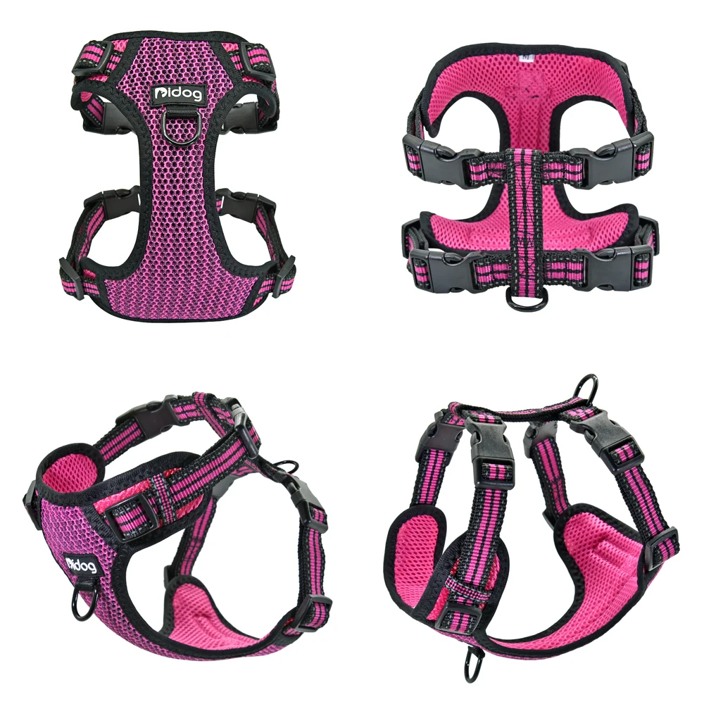 Nylon Dog Harness Reflective Bull Step In No Pull Pet Pug Harnesses Adjustable for Small Medium Dogs Pitbull Puppy | Дом и сад