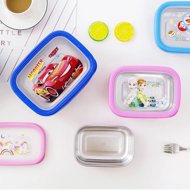 Мультфильм KT Doraemon SUS304 Bento Box контейнер для еды и обедов 470 мл 900 мл 1400 мл