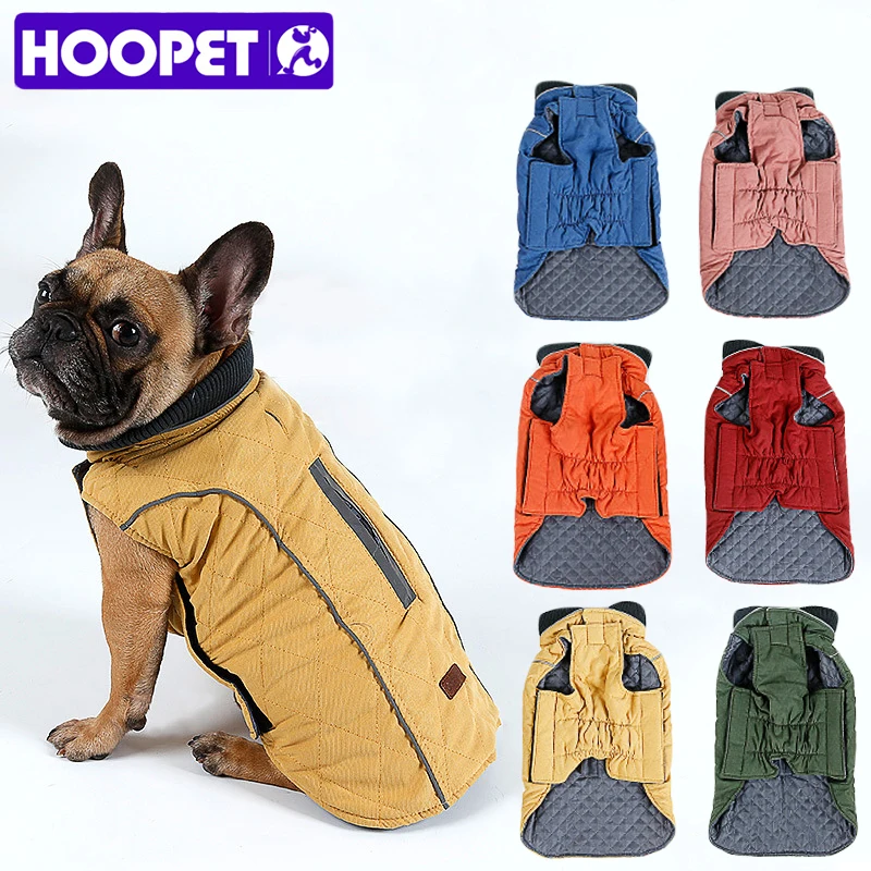 HOOPET мягкая зимняя теплая одежда для собак спортивные Комбинезоны маленьких