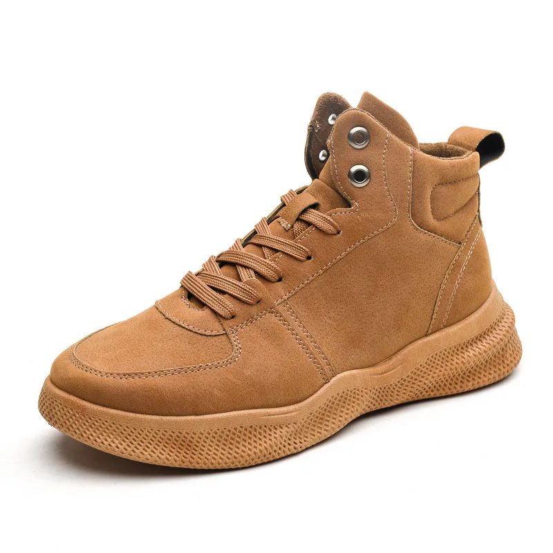 2019 осенне зимняя обувь мужские ботинки замшевые кожаные ботильоны мужская на
