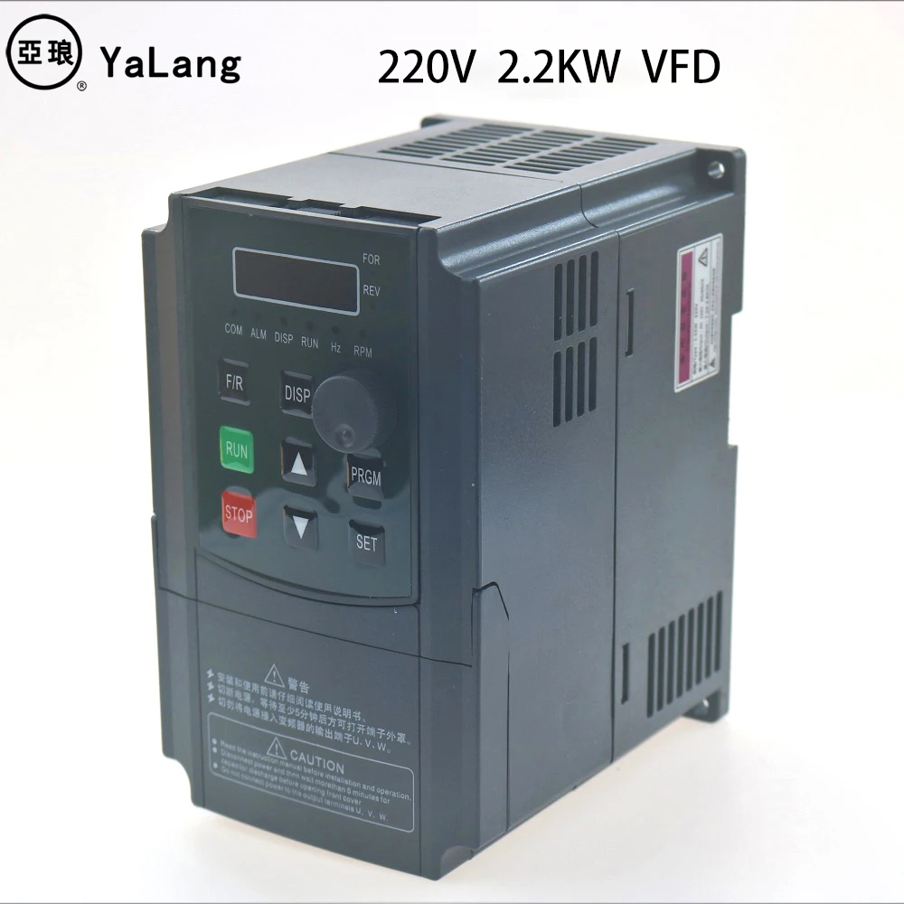 2.2KW VFD 220 кВт 220 В VFD инвертор 3 кВт 4 кВт преобразователь частоты 1P вход 3P выход в для ЧПУ мотор шпинделя - Цвет: 2.2KW VFD