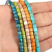natural sediment jaspers bead 4x4mm tube column shape loose spacer stone beads for jewelry making diy bracelets accessories 15