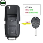 Ключ дистанционного управления DIYKEY PN: 5FA 007 680, обновленный, 433 МГц, чип ID48 для VW Toledo Leon IBIZA Cordoba Arosa Alhambra 5FA007680
