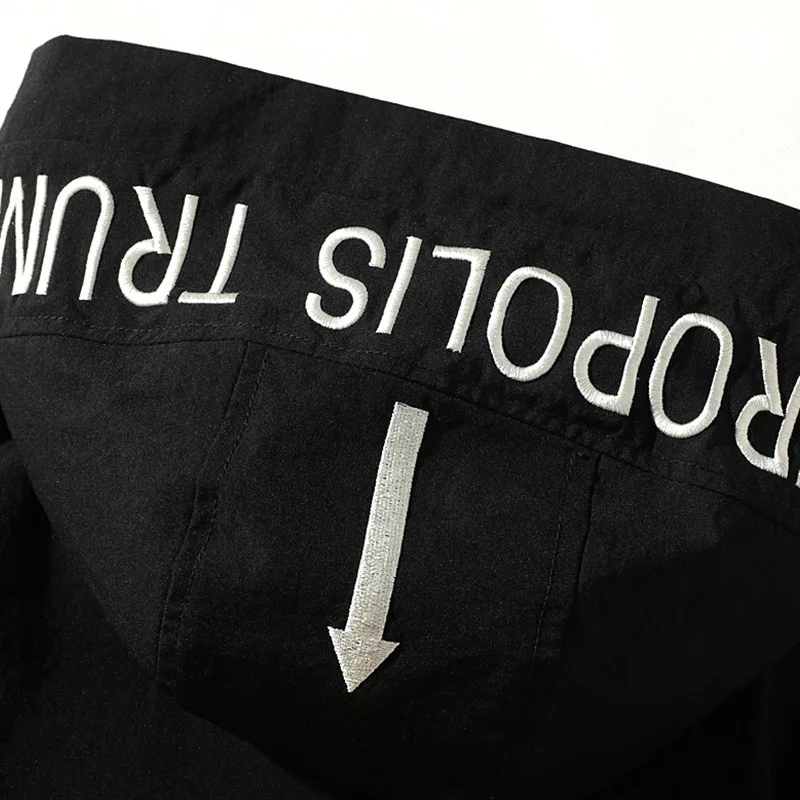 

2021 Fashion Mens Jacket Hooded Raglan Sleeves Outwear Casual Loose Patchwork Jackets For Men Coat With Hat Outerwear J997