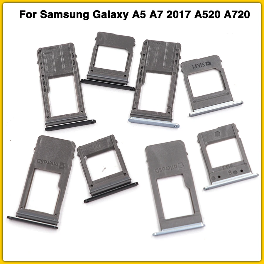 Новый лоток для sim карт Samsung Galaxy A5 A7 2017 A520 A720 устройство считывания SIM держатель