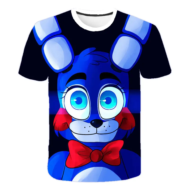 

Five Nights At Fredd-y- T Shirts Children Clothing Baby Boys Girls Tshirt Kids Clothes FNAT Costume Cartoon Anime Tees Tops Girl