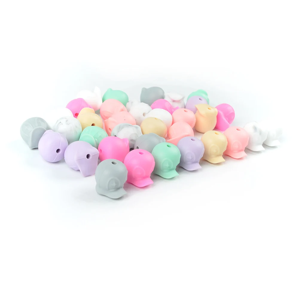 LOFCA 10 шт Силиконовые бусы из утиного пуха пищевые силиконовые детские грызунки