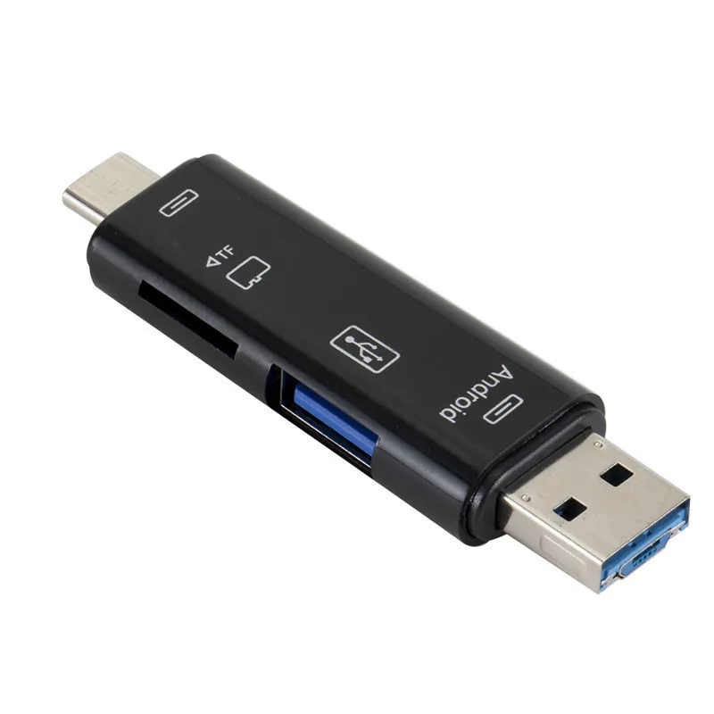 

Type Usb3.1 Mobile Phone Five-in-one OTG Card Reader Micro Android OTG Card Reader TF Card U Disk Expansion C