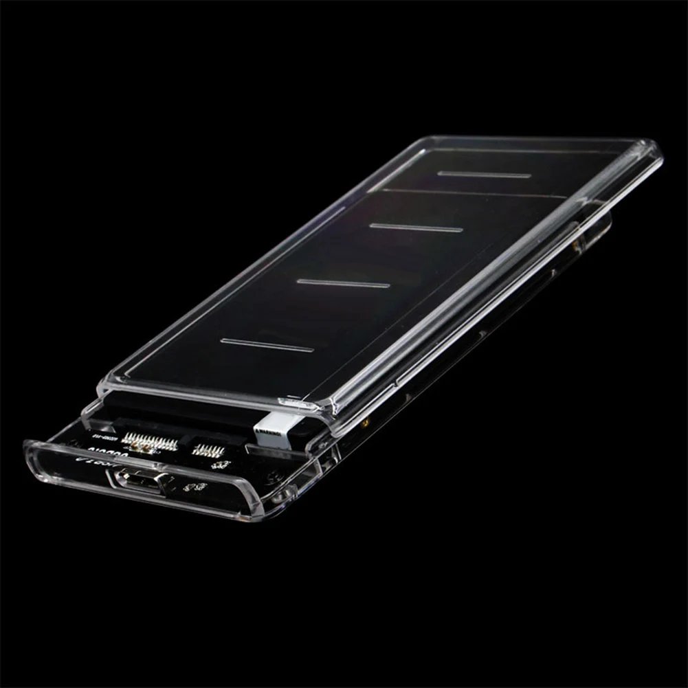 Высокая Скорость 2," USB 3,0 SATA HDD корпус SSD твердотельный накопитель внешний жесткий диск Box HDD Caddy прозрачный чехол Поддержка 2 ТБ