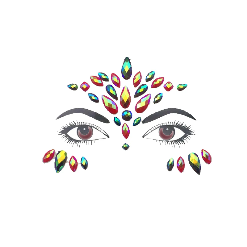 Самоклеящиеся драгоценные камни стразы временная татуировка драгоценности