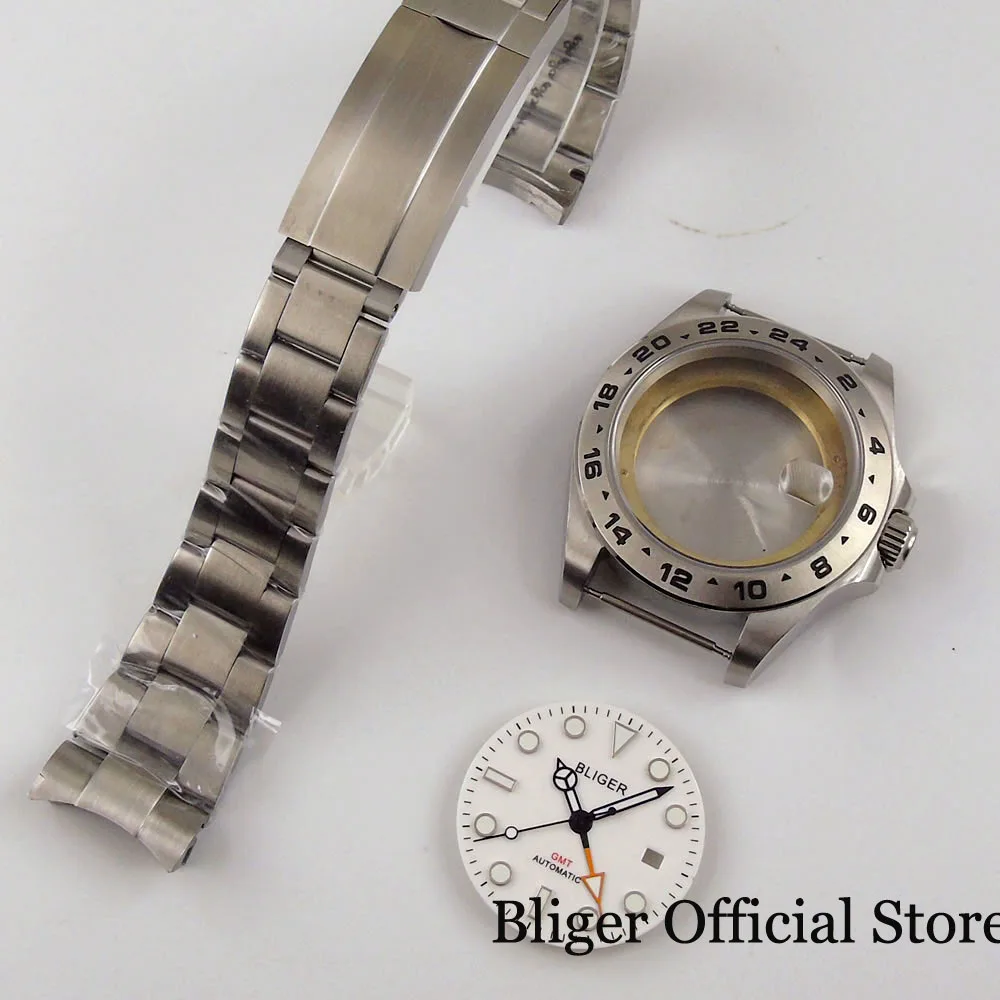 Нержавеющая сталь 43 мм Корпус для часов с автоматическим подзаводом матовый