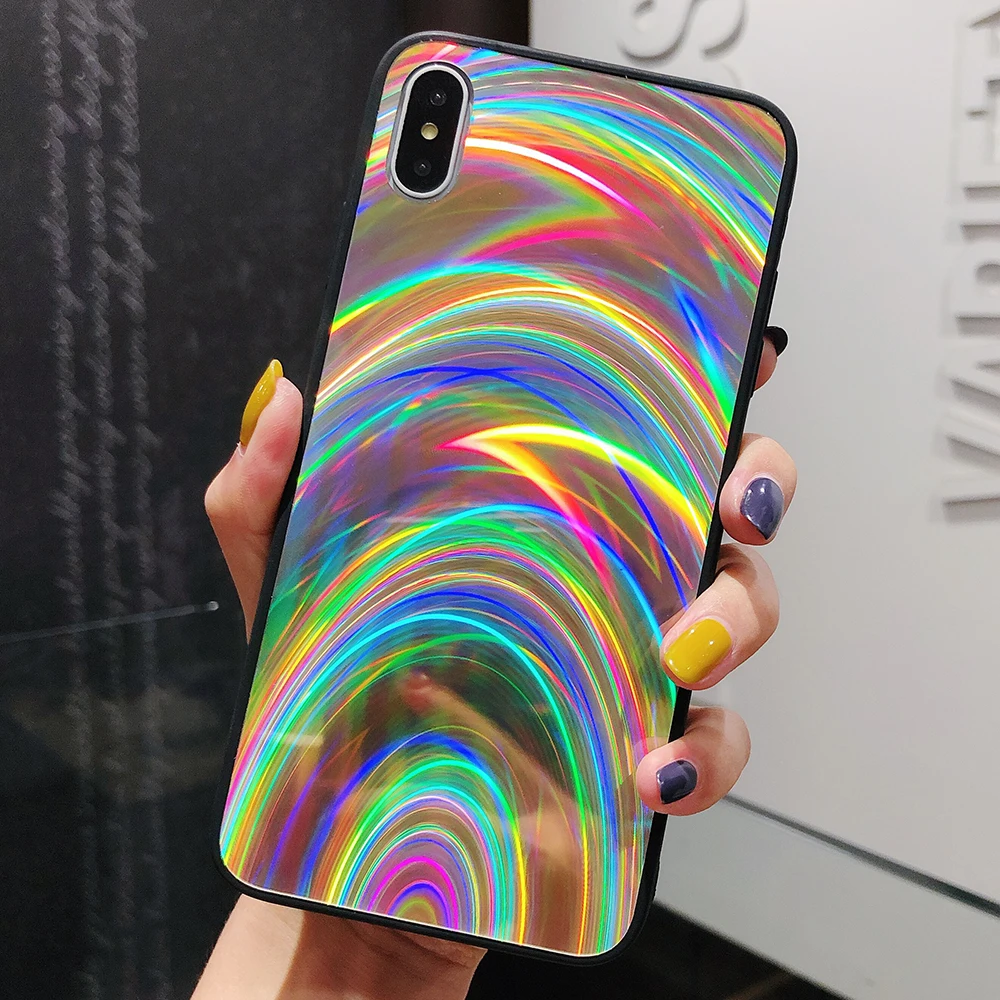 JONSNOW Голографический лазерный чехол с призмой для iPhone 11 Pro X XR XS Max чехол s 3D радужный блестящий чехол для телефона для iPhone 7 8 6S 6 Plus
