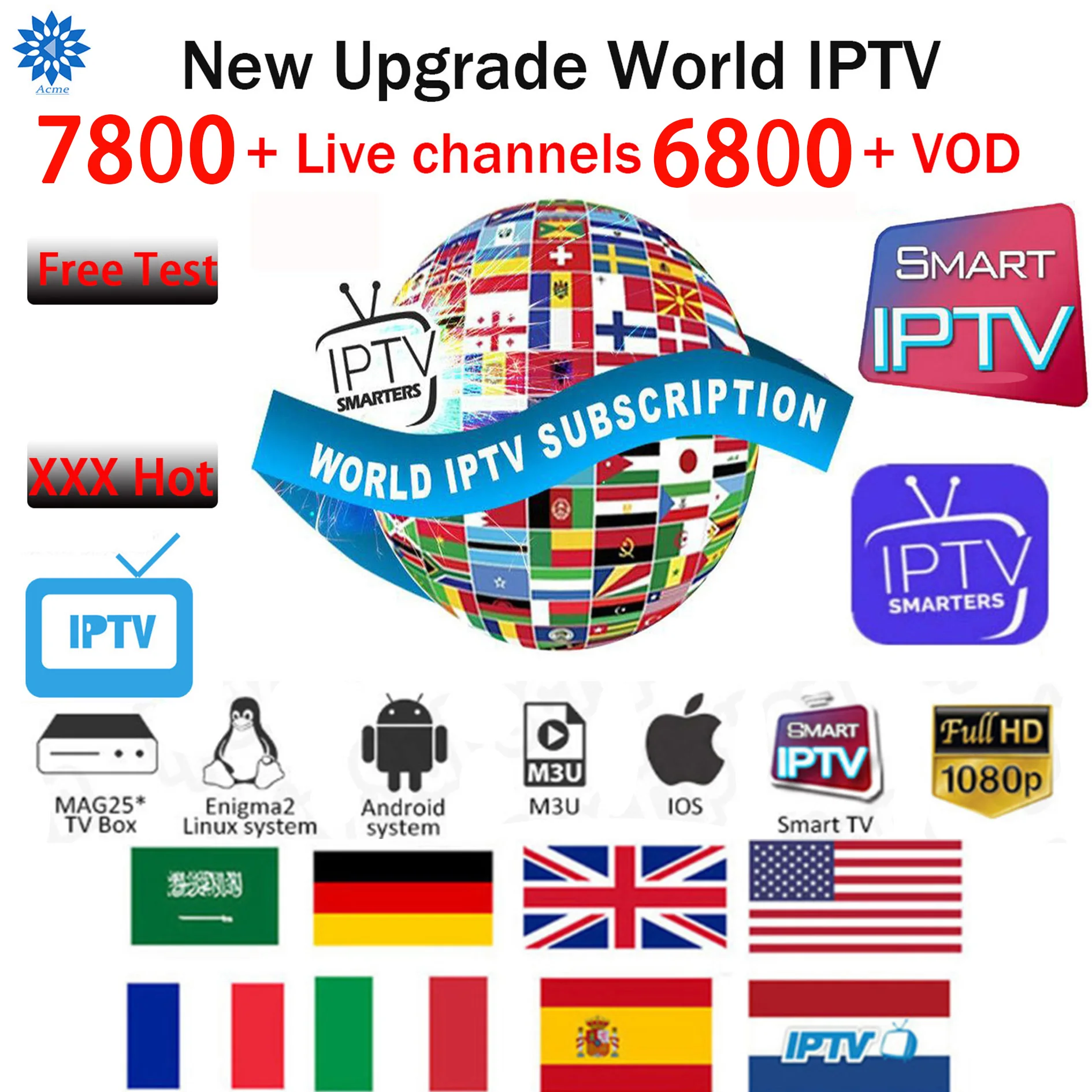 1 год 8000+ Live HD Iptv подписка европа италия Испания Аргентина Мексика Бразилия Перу США Канада Iptv Smart Iptv код M3u Enigma2