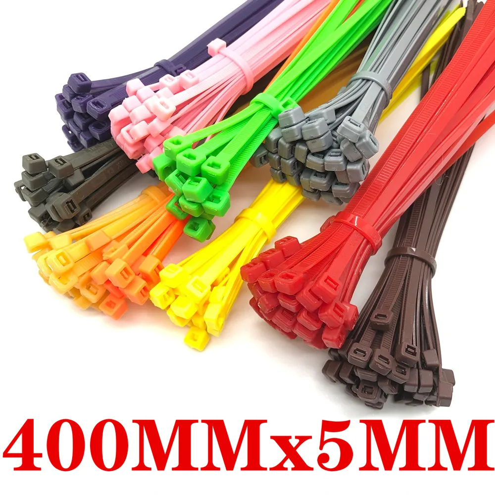 

Length 400MM Plastic Cable Zip Ties Nylon Self-Locking Color High Quality