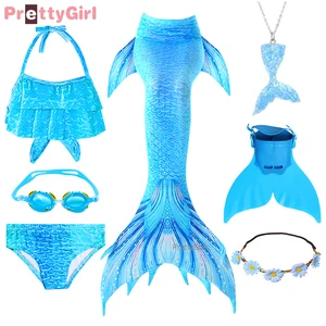 summer dress mermaid tail swimsuit holiday beach bikini mermaid costume cosplay for swimming pool children swimwear free global shipping